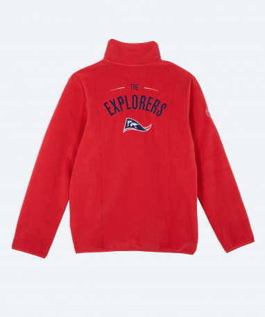 Grizzly - Polaire homme 1/2 zip YKK - Rouge