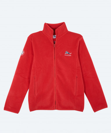 Nunavut - Polaire homme full zip YKK - Rouge