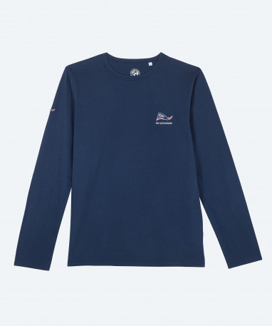 Copan - Tee-shirt coton biologique Homme manches longues - Marine